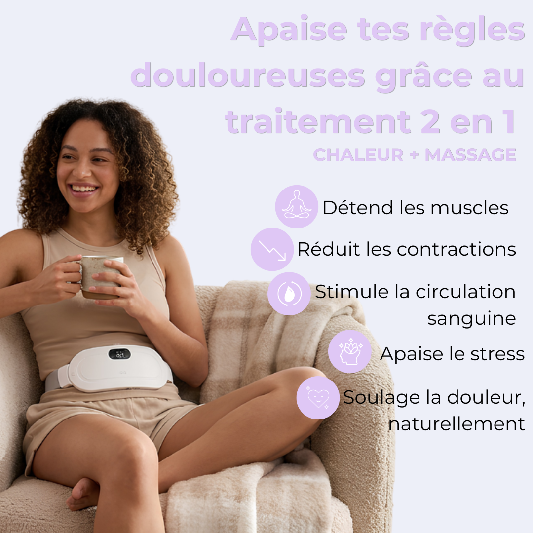 Ceinture chauffante et massante menstruelle