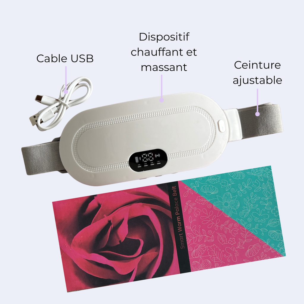 Ceinture chauffante et massante menstruelle